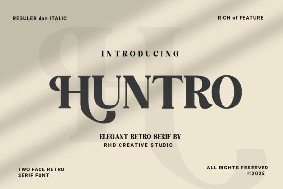 Download Huntro - Elegant Retro Serif - Elegant Collection